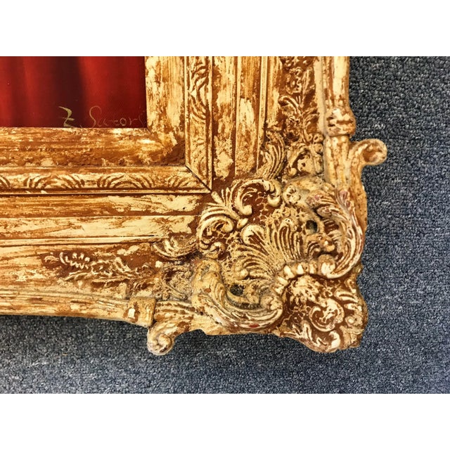 Wood Signed "Z. Sators" Still Life Painting on Canvas With Frame For Sale - Image 7 of 12