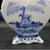 Delft Vintage MCM Delftware Delft Blue Tulip 5-Finger Fan Bud Vase For Sale - Image 4 of 6