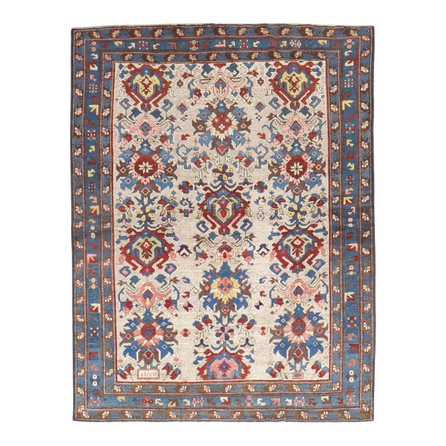 Antique Zeychour Caucasian Kuba Rug - 4'3" x 5'3" For Sale