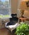 Toshiyuki Kita Cassina Black Leather Swivel Recline, Made in Italy For Sale - Image 4 of 17