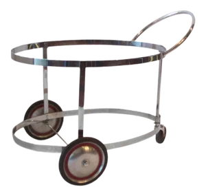 Machine Age Art Deco Gilbert Rohde Chrome Drinks Cart