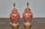 Pair of Red and White Porcelain Dragon Temple Jar Table Lamps For Sale In Atlanta - Image 6 of 12