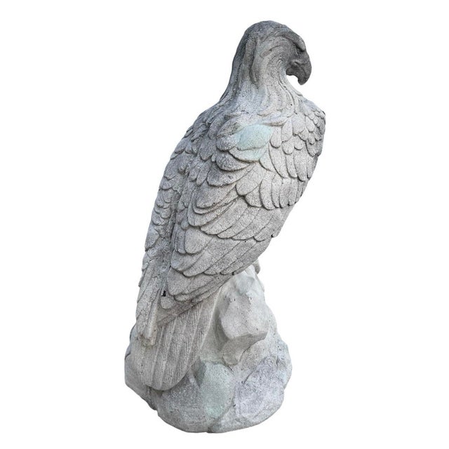 2000 - 2009 Vintage Cast Stone Eagle Statue For Sale - Image 5 of 12