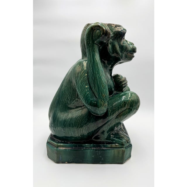 Late 20th Century Vintage Ceramic Monkey Figure For Sale - Image 5 of 8