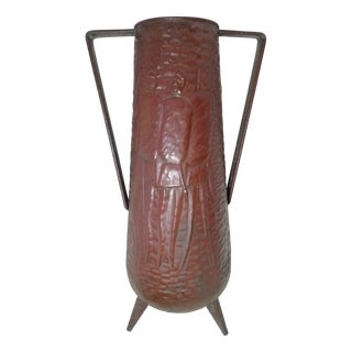 Brutalist Copper Tripod Umbrella Stand by Angelo Bragalini, Italy, 1950s For Sale