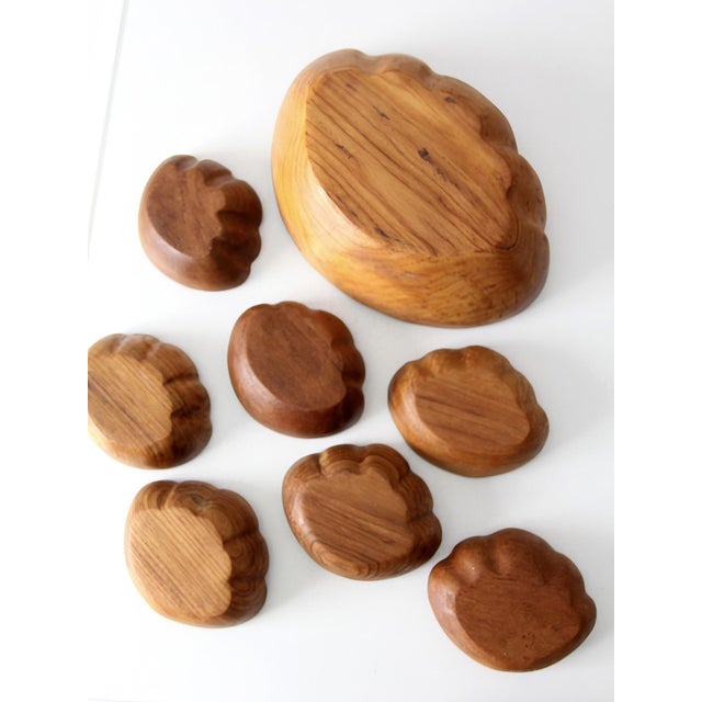 Mid 20th Century Mid-Century Modern Wood Serving Bowl Set For Sale - Image 15 of 15