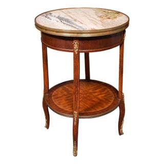 Antique Lounge Side Table, Italian, Marble, Wine, Occasional, Victorian, c.1900 For Sale