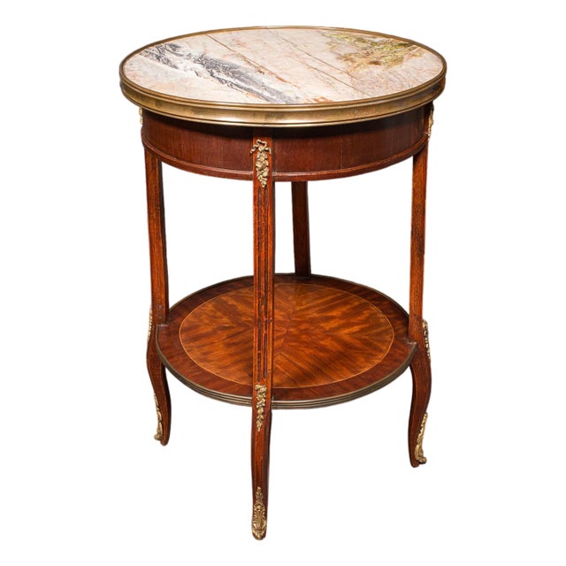 Antique Lounge Side Table, Italian, Marble, Wine, Occasional, Victorian, c.1900 For Sale