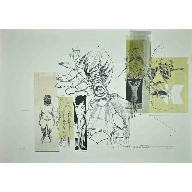 Eros and Thanatos is an Original Etching realized by Sergio Barletta in the Early 1970s. Good conditions. Hand-signed....