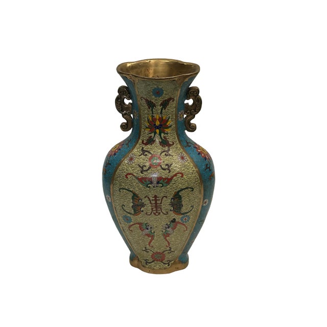 Enhance your home decor with the timeless elegance of this exquisite Vintage Cloisonné Vase. Crafted with meticulous...