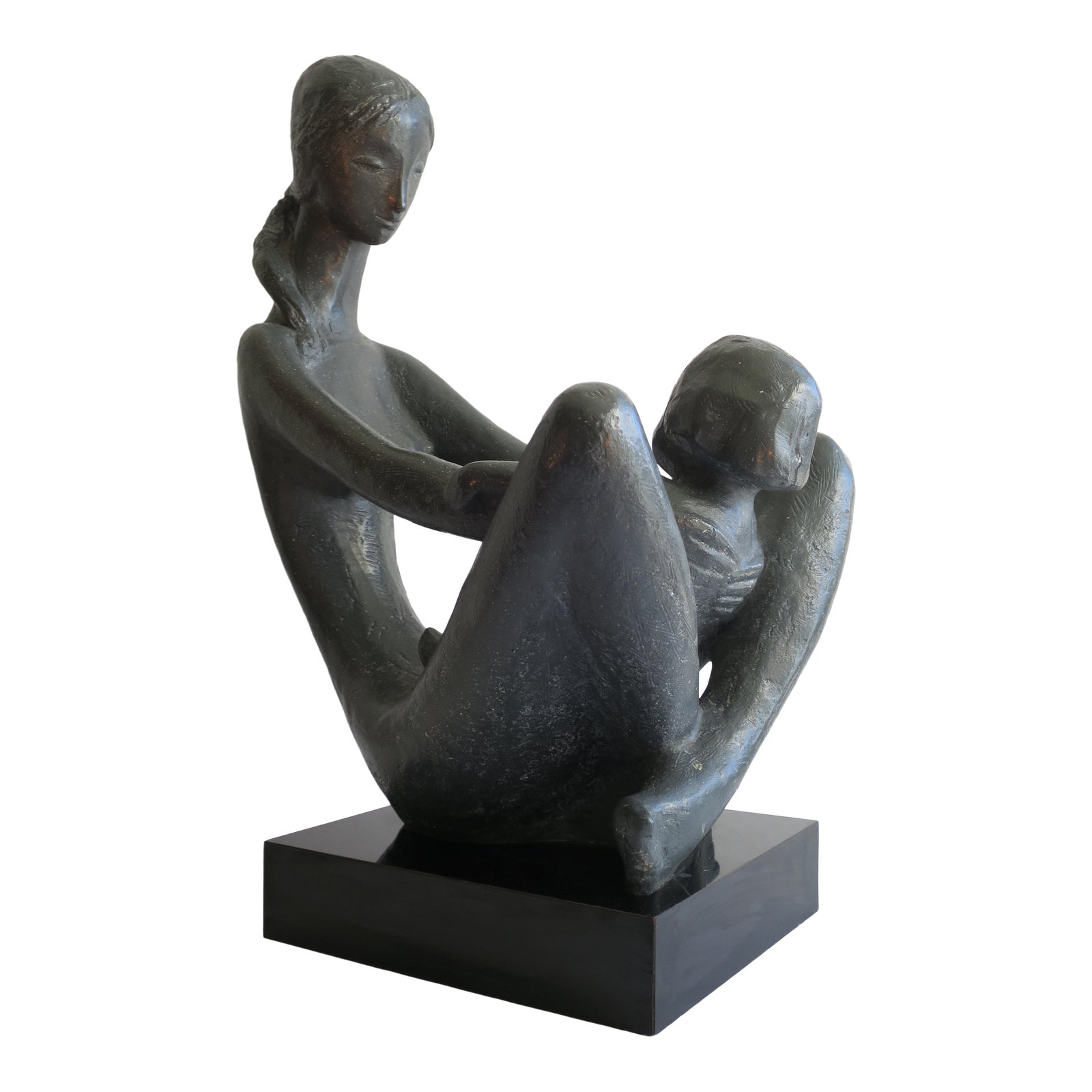 Vintage 1970s Mother & Child Sculpture by Austin Productions Chairish