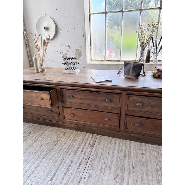 Oak Silk Counter, 1900s For Sale - Image 12 of 18