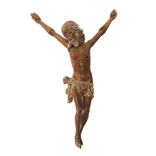 Museum Quality antique - 18th century natural wooden Corpus Christi (Body of Christ) sculpture. Stunning wood carving...