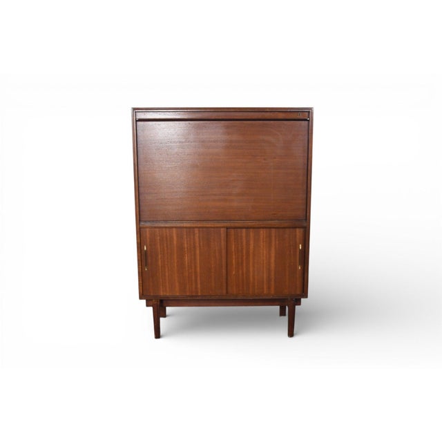 Mid 20th Century Beaver + Tapley Narrow Cocktail Bar in Mahogany #2 For Sale In San Francisco - Image 6 of 9