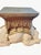 Sculpture Materials Large Vintage Plaster Camel Palm Beach Regency Garden Stool For Sale - Image 7 of 11