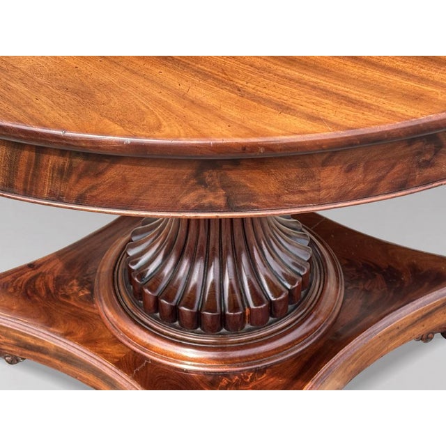 French Charles X Mahogany Centre Table, 1830s For Sale - Image 3 of 12