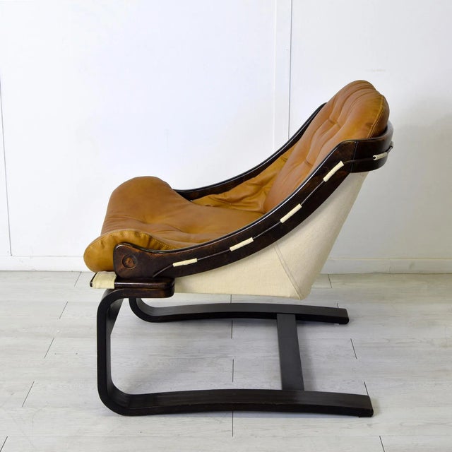 Beige Vintage Krona Lounge Chair by Ake Fribytter for Nelo, 1970s For Sale - Image 8 of 12