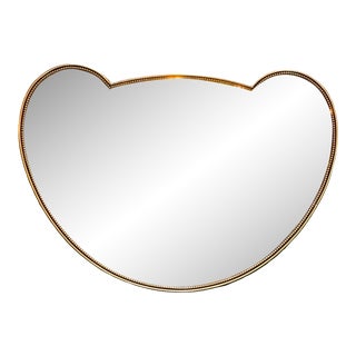 Beautiful and Unique Small Italian Curvilinear Wall Mirror 1980s For Sale