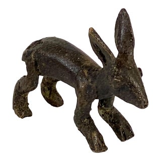 African Bronze Goldweight , Rabbit Asante Gahna For Sale