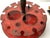 19th C French Tabletop Red Tole Cordial Liqueur Caddy For Sale - Image 4 of 5