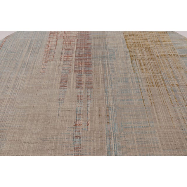 Rug & Kilim Rug & Kilim’s Modern Circle Rug With Multi-Color Abstract Pattern For Sale - Image 4 of 10