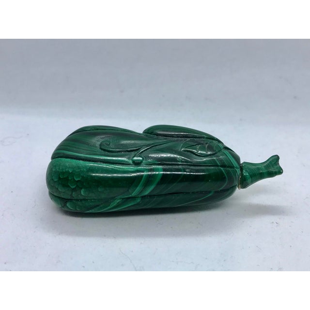 1950s Vintage Malachite Gourd Shape Snuff Bottle For Sale - Image 5 of 12