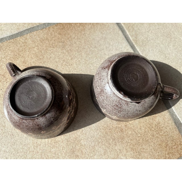 1970s Large Handmade Ceramic Mugs with Handles from Serocka, Germany, 1970s, Set of 2 For Sale - Image 5 of 13