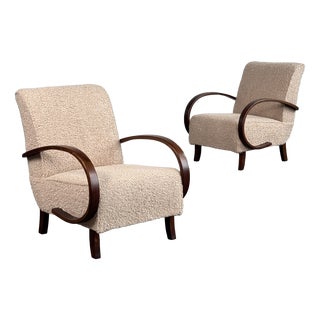 H-410 Chairs by Jindrich Halabala for Up Závody, 1930s, Set of 2 For Sale