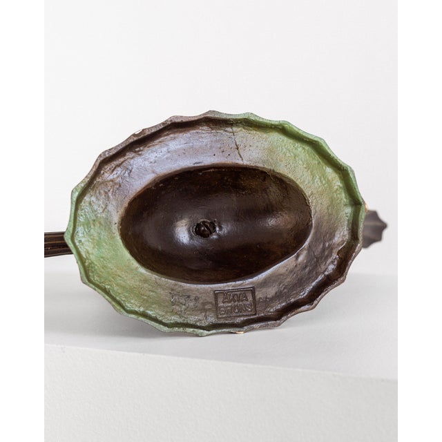 Swedish Art Deco Bronze Candleholders, 1930s, Set of 2 For Sale - Image 6 of 7