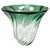 1950s Label Sculpted Crystal Vase with Green Core from Val Saint Lambert, Belgium, 1950s For Sale - Image 5 of 8