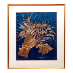 Framed Late 19th Century Japanese Embroidery Silk Panel Meiji Period