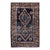 19th Century Caucasian Kazak Area Rug, Hand-Knotted Wool, Blue & Ivory, 4' x 6' For Sale
