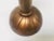 Mid-Century Modern Large Brass Japanese Candlesticks on a Round Scalloped Base and Top For Sale - Image 3 of 13