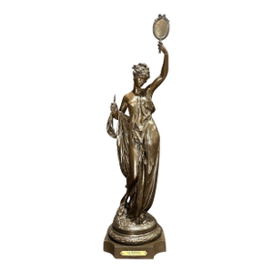 Late 19th Century Bronze Sculpture Of Woman "La Verite" (The Truth) by Carrier Belleuse