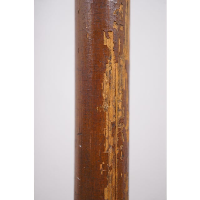 Antique 1887 French Victorian Sterling Silver Oak Wood Cane Walking Stick 35" For Sale - Image 11 of 12