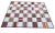 Cotton Vegetable Dyed Cream & Red Tile Patterned Reversible Rug - 10'x14' These special flat-weave dhurries are hand-woven...