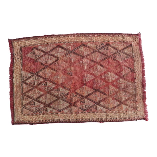 Small Geometrical Jajim Kilim Rug 1′10″ × 2′8″ For Sale