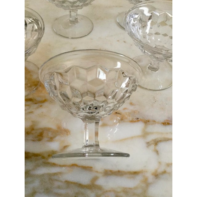 1960s Vintage Indiana American Glass Sorbet Glasses- Set of 6 For Sale - Image 5 of 8