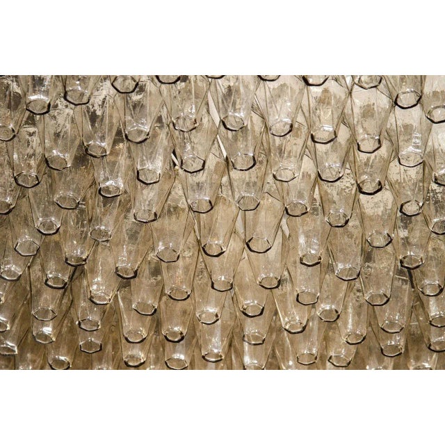 Early 20th Century Hand Blown Murano Smoked Glass Polyhedral Chandelier For Sale - Image 5 of 6