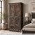 Dimensions: 44″ W x 23″ D x 90″ H This solid wood armoire in a distressed finish is an elegant storage cabinet that will...