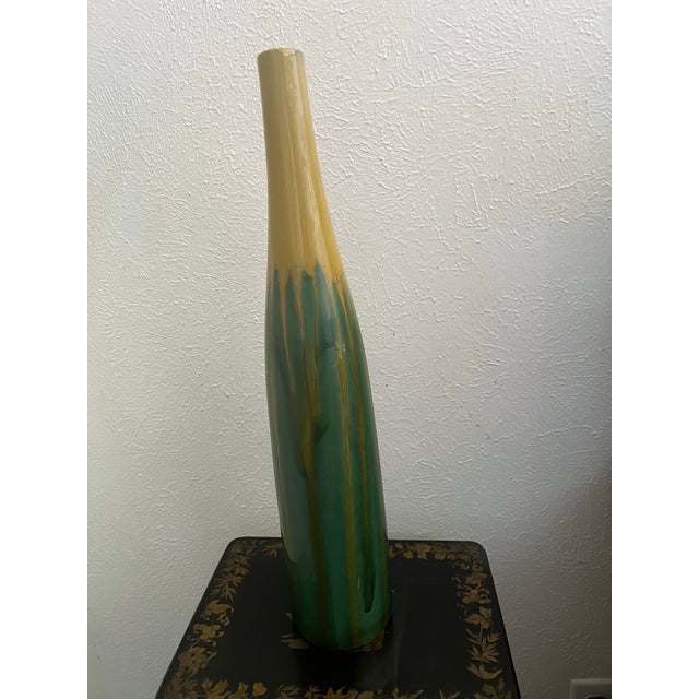 1970s 1970s Signed Mid-Century Modern Studio Pottery Drip Vase For Sale - Image 5 of 6