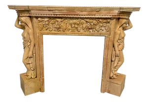 1980s Vintage Marble Fire Place