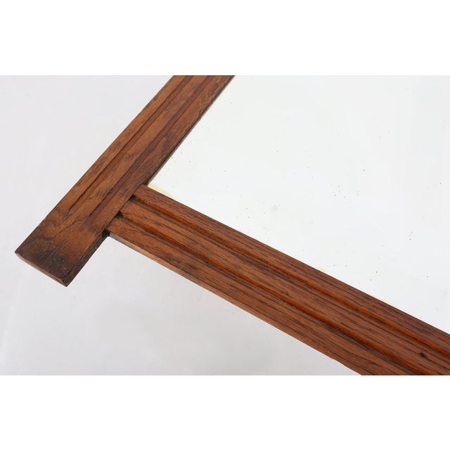 Brown Art Deco Mirror in Wood with Facet Cut Mirror, 1930s For Sale - Image 8 of 11