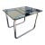 1970s Vintage Mid-Century Modern Chrome Tubular Glass Top Side Table For Sale
