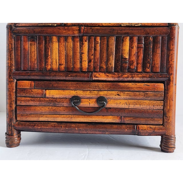Decorative Bamboo Table Top Chest For Sale In New York - Image 6 of 6