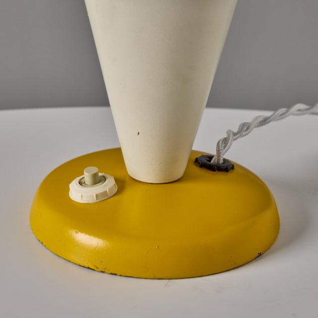 Pair of 1940s Josef Hurka Yellow Adjustable Shade Table Lamps for Napako For Sale - Image 11 of 15