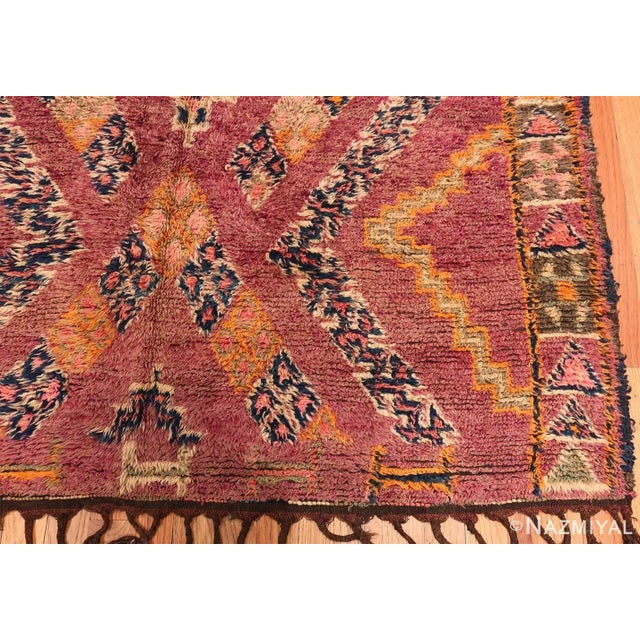Textile Nazmiyal Collection Vintage Folk Art Moroccan Rug For Sale - Image 7 of 8