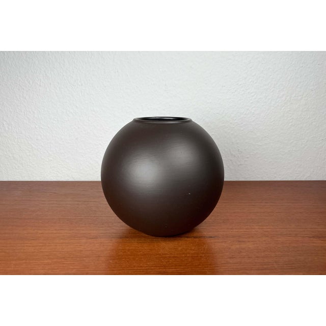 Ceramic Mid-Century Modern German Wormser Terra-Sigillata Pottery Ball Vase, 1960s For Sale - Image 7 of 12