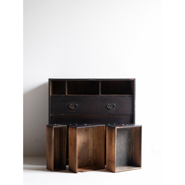 Wood Japanese Antique Drawer 1860s-1920s / Tansu Wabi Sabi For Sale - Image 7 of 16