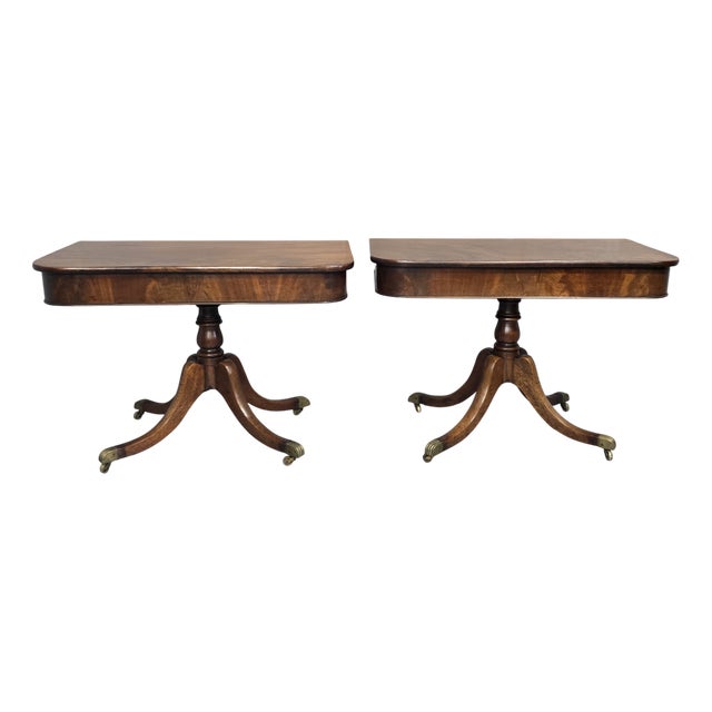 Georgian Mahogany Console Tables, 1790, Set of 2 For Sale